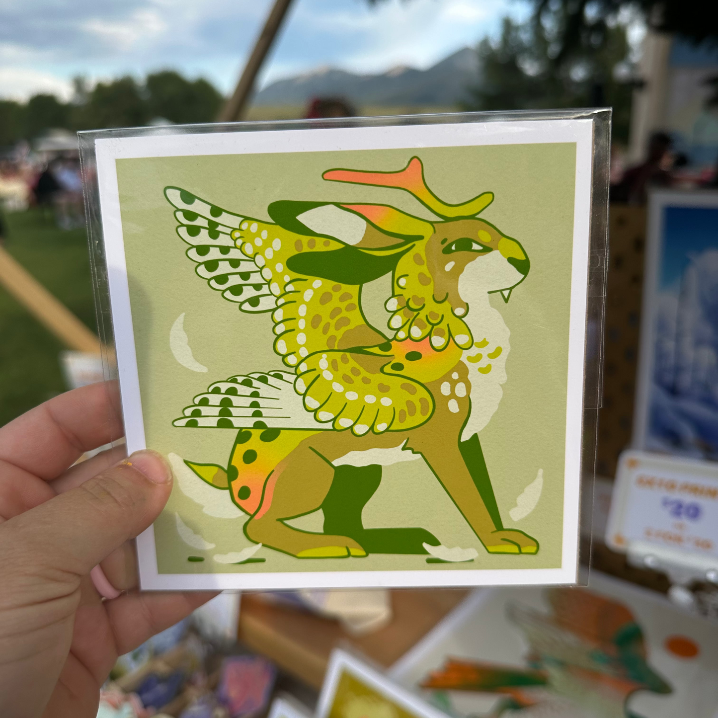 Wolpertinger Mini Print