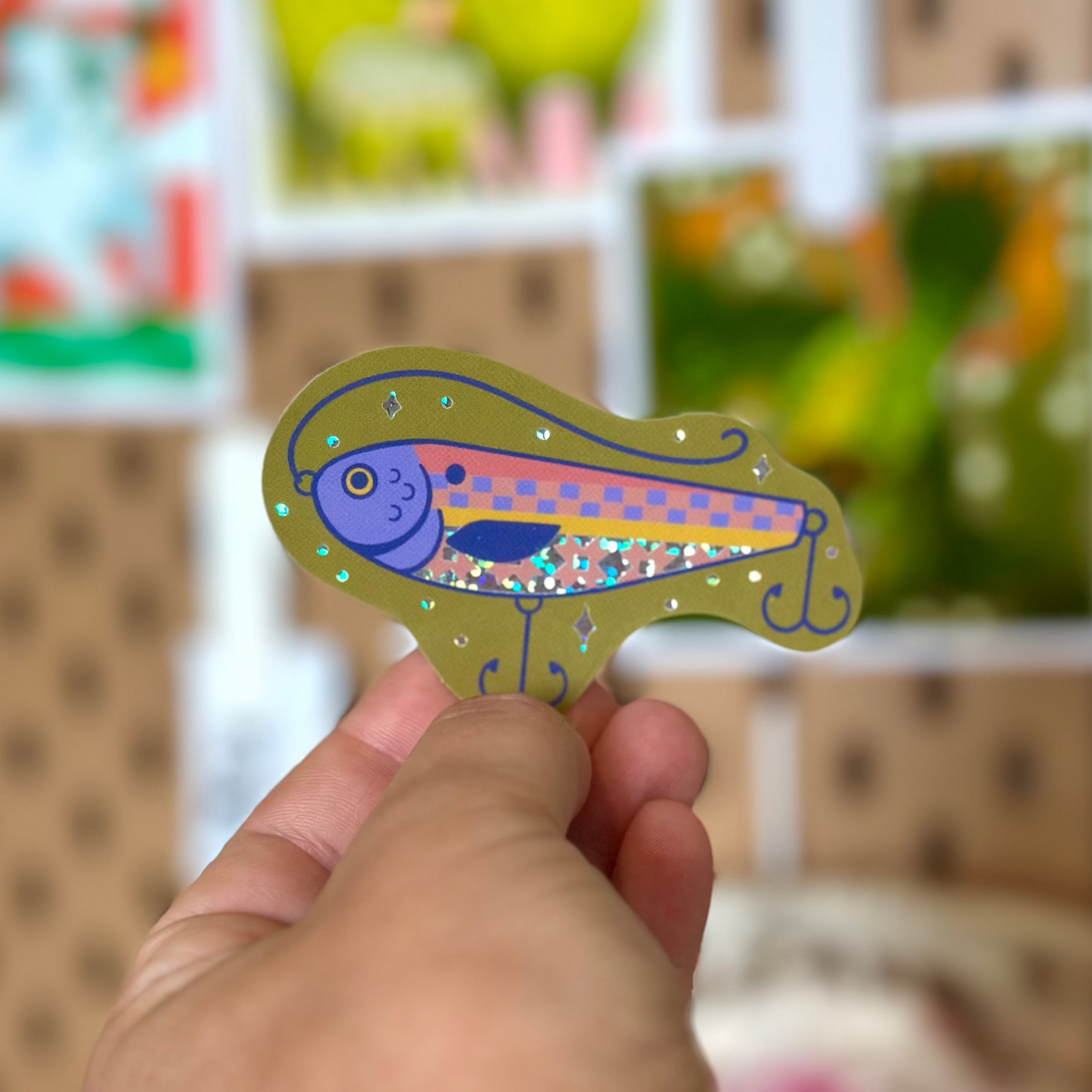 Fish Lure Holographic Sticker