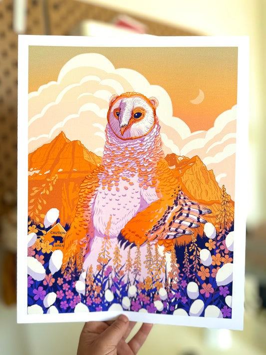 Owlbear in Glacier Print