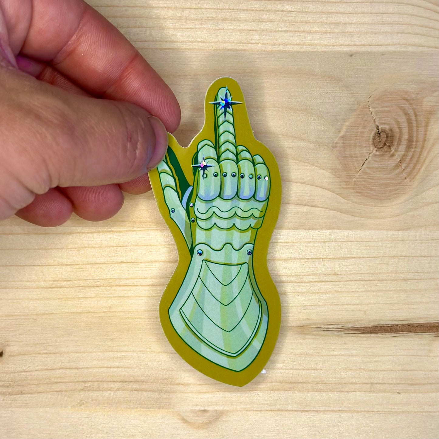 Rude Gauntlet Holographic Sticker