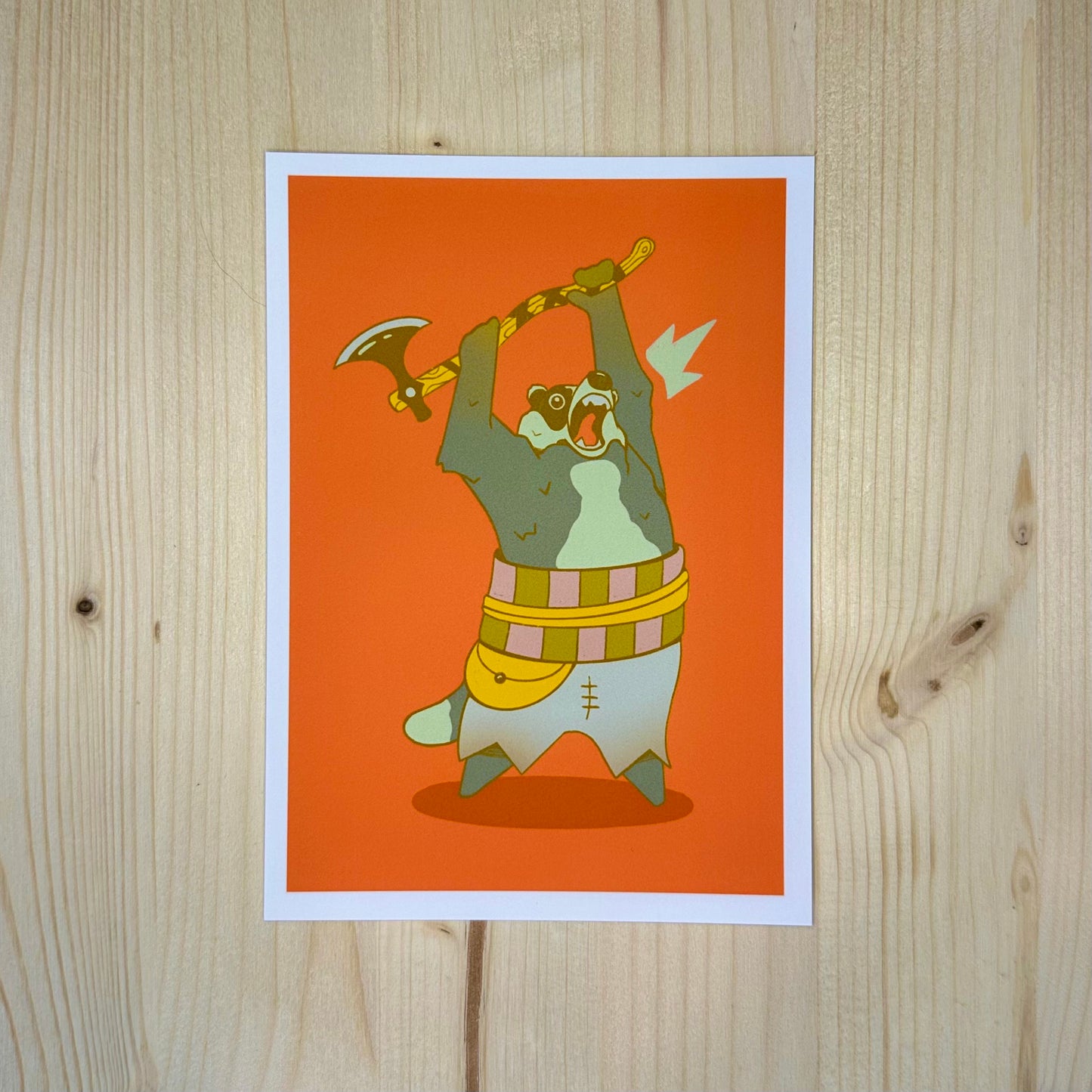 Barbarian Badger Print