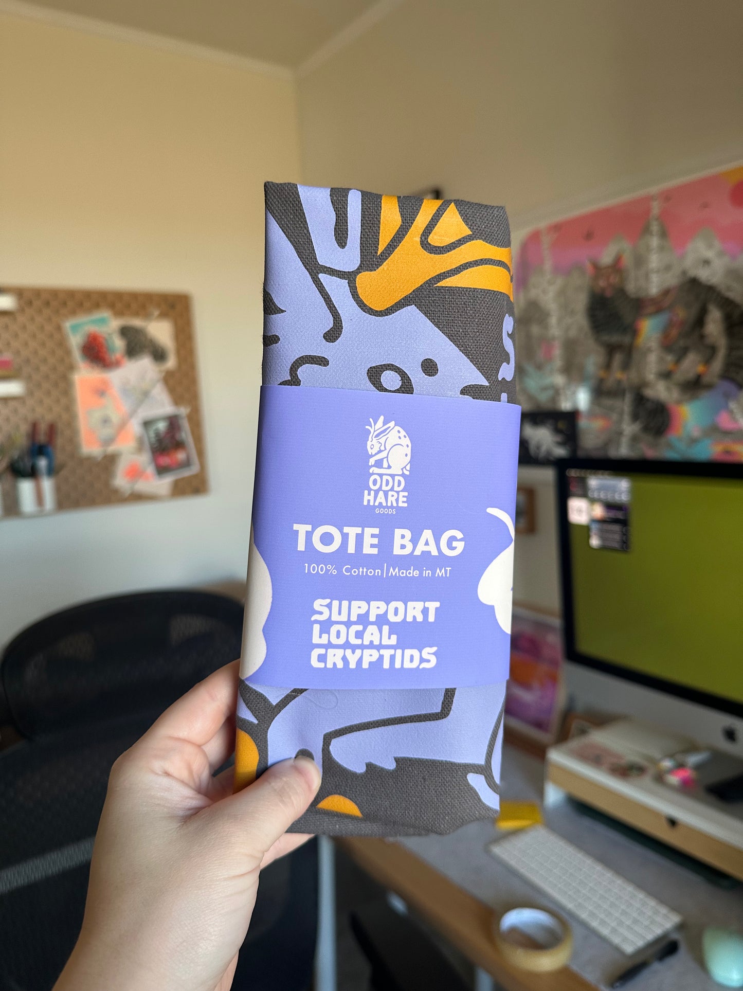 Tote Bag: Support Local Cryptids (Dark)