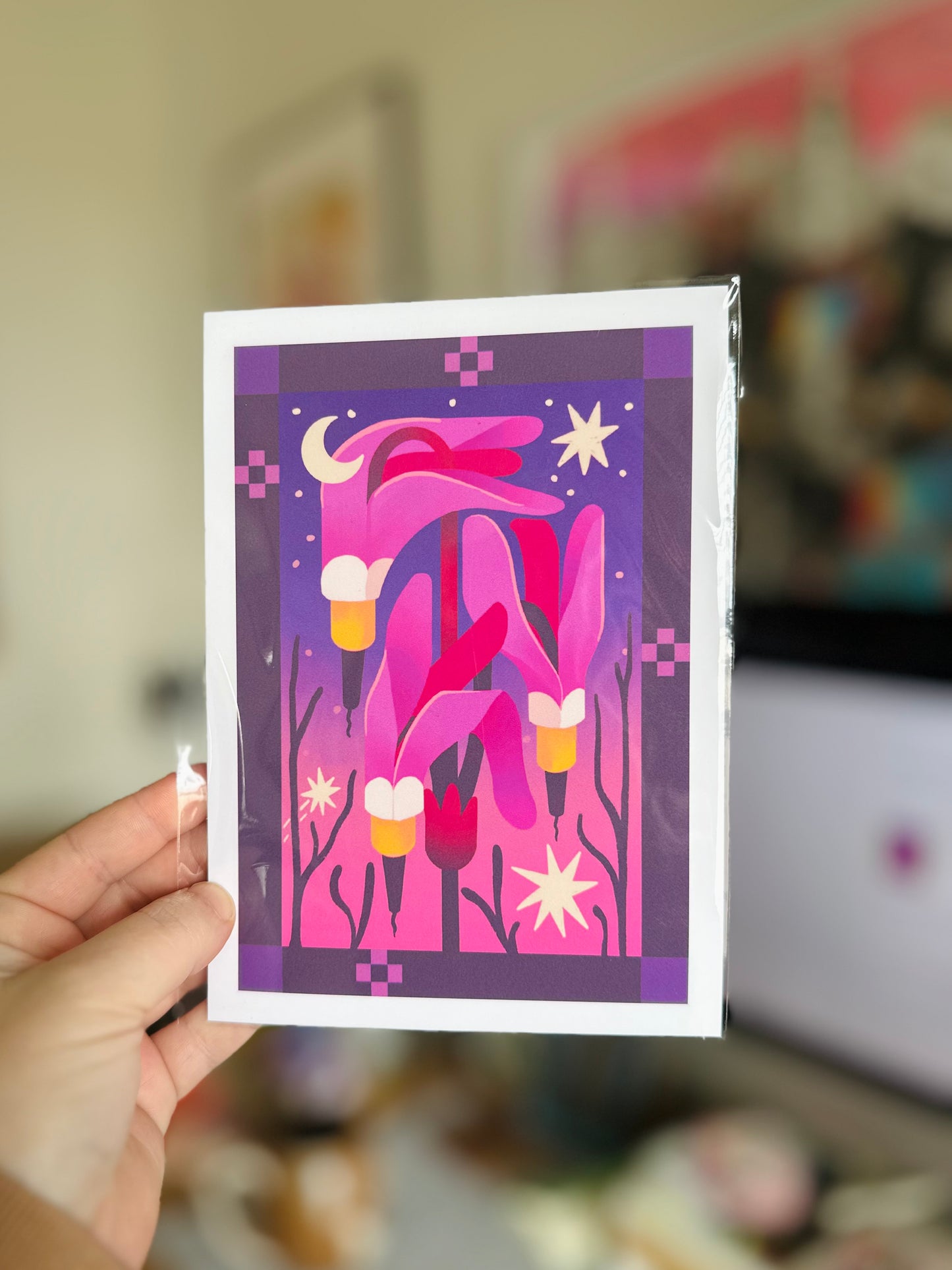 Shooting Star Flower Print