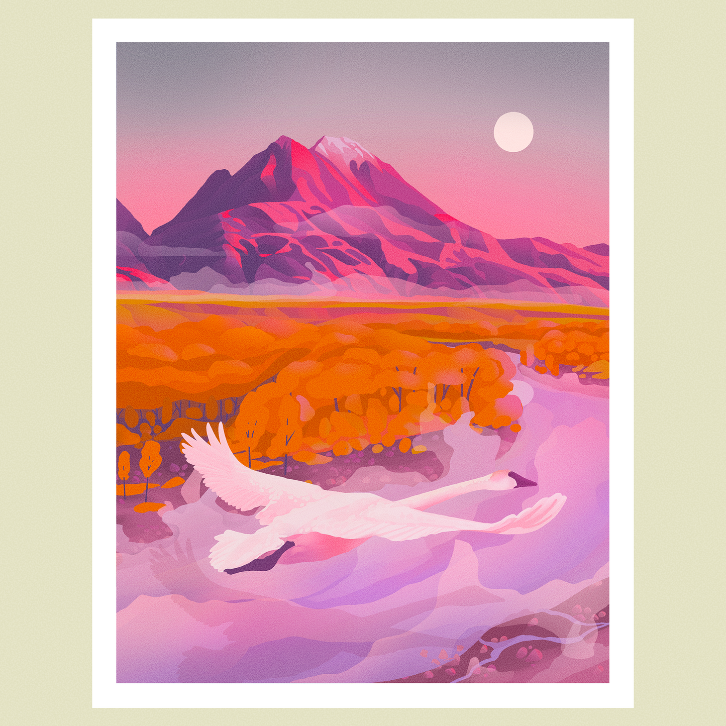 Swan in Paradise (Limited Edition) Print
