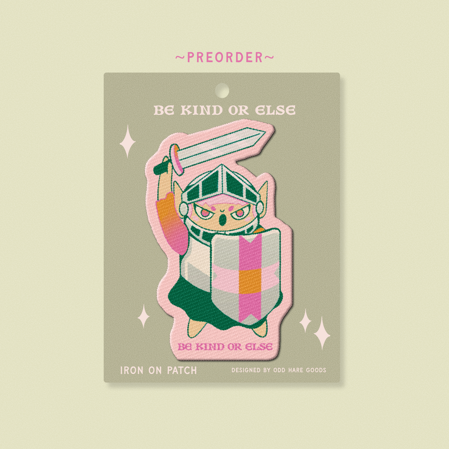 PREORDER: Be Kind Or Else Iron On patch