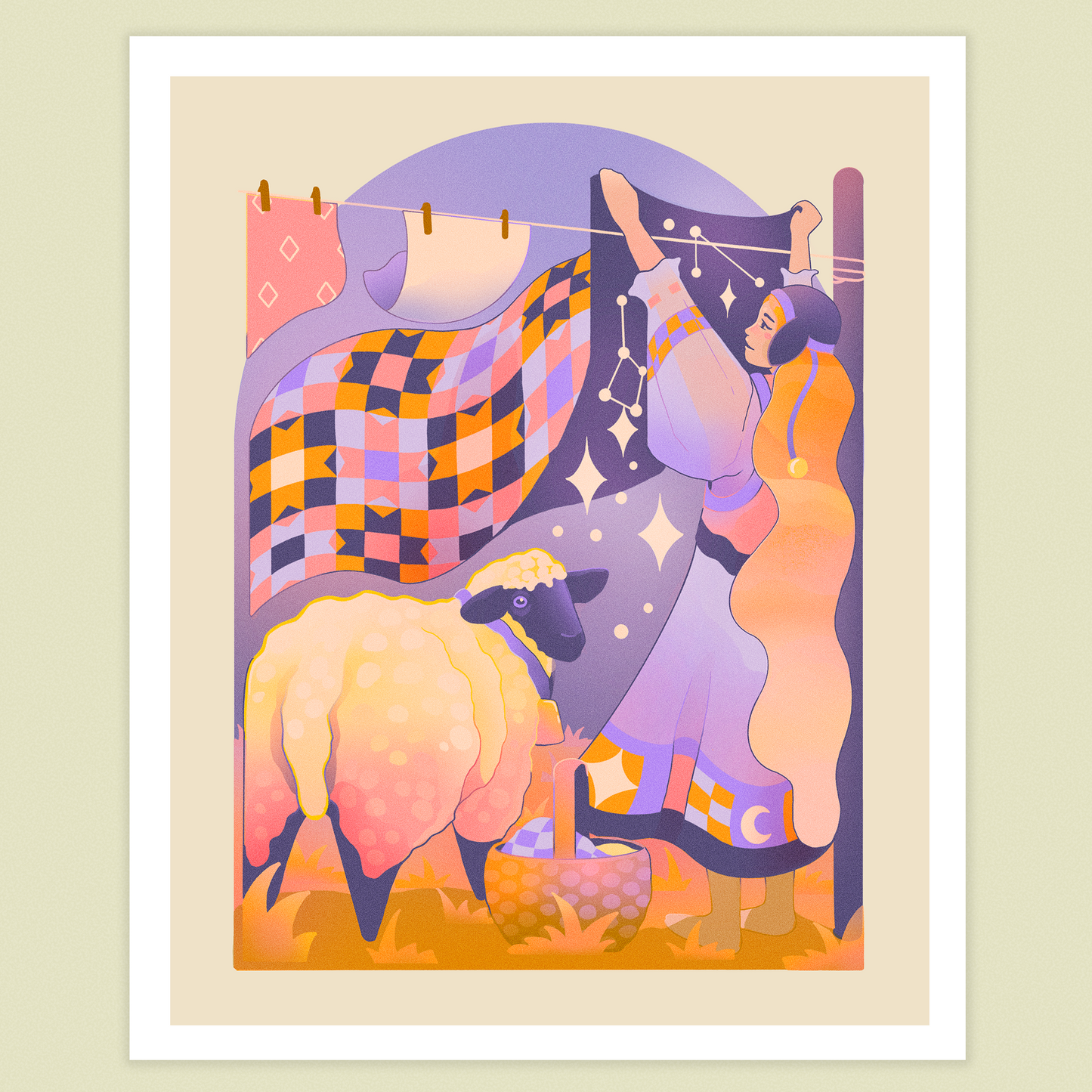 Celestial Laundry Print