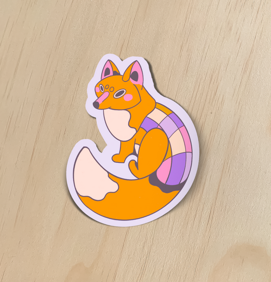 Cozy Quilt Fox Sticker