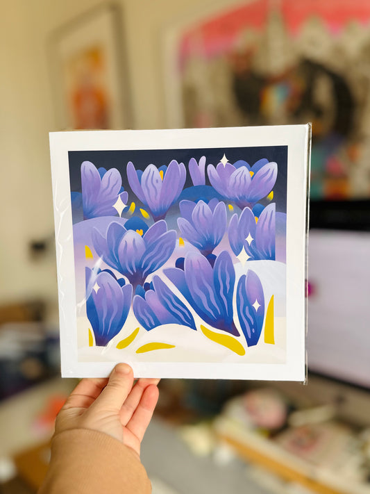 Crocus in Frost Print