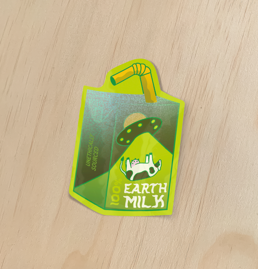 Earth Milk Box Sticker