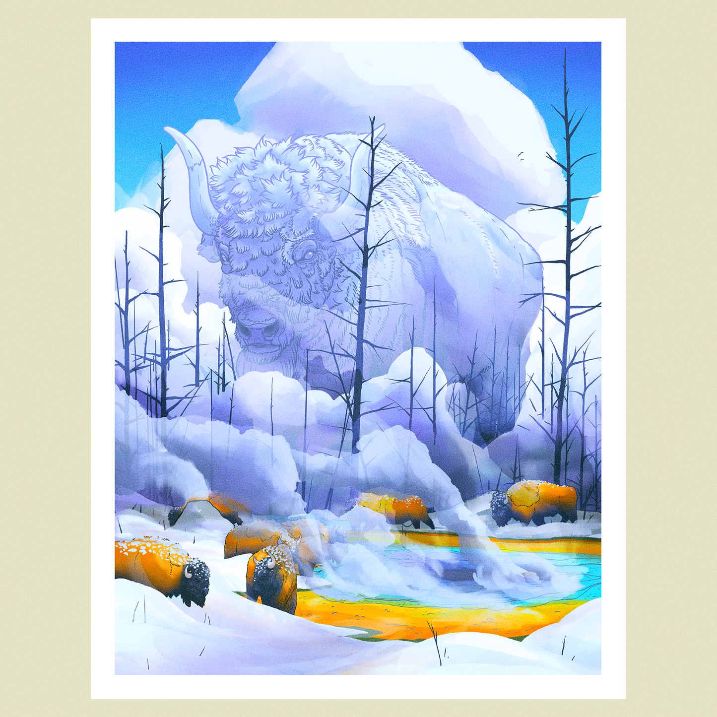 Bison Protector Print