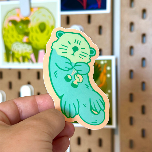 Sushi Otter Sticker