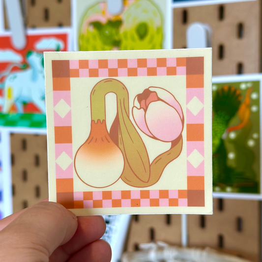 Tulip Quilt Square Sticker