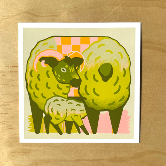 Icelandic Sheep Mini Print