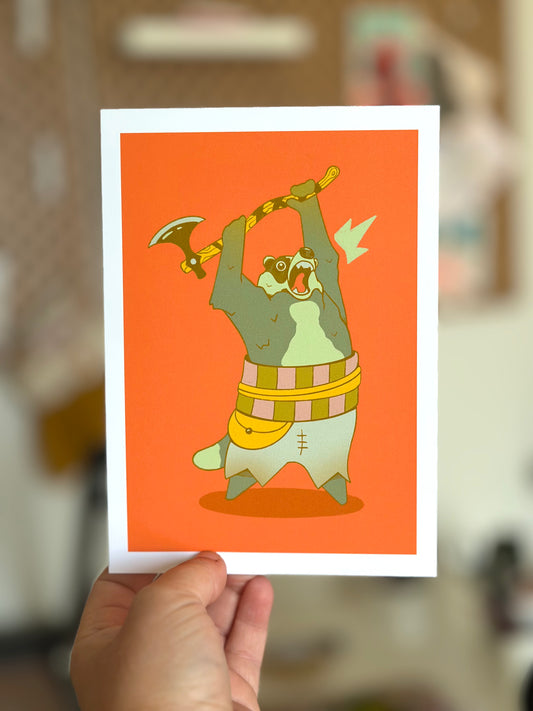 Barbarian Badger Print