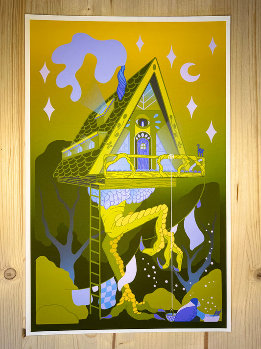 Baba Yaga Doing Laundry Print