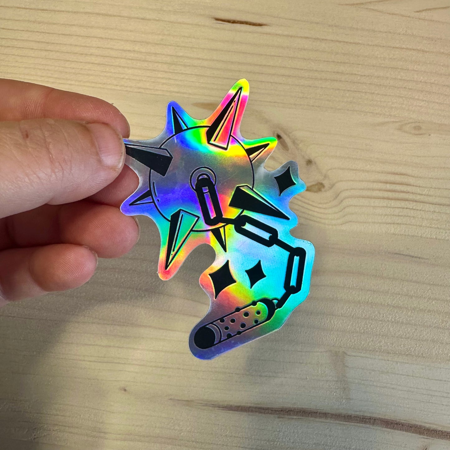 Holographic Flail Sticker