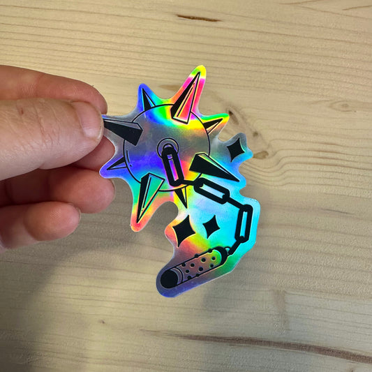 Holographic Flail Sticker