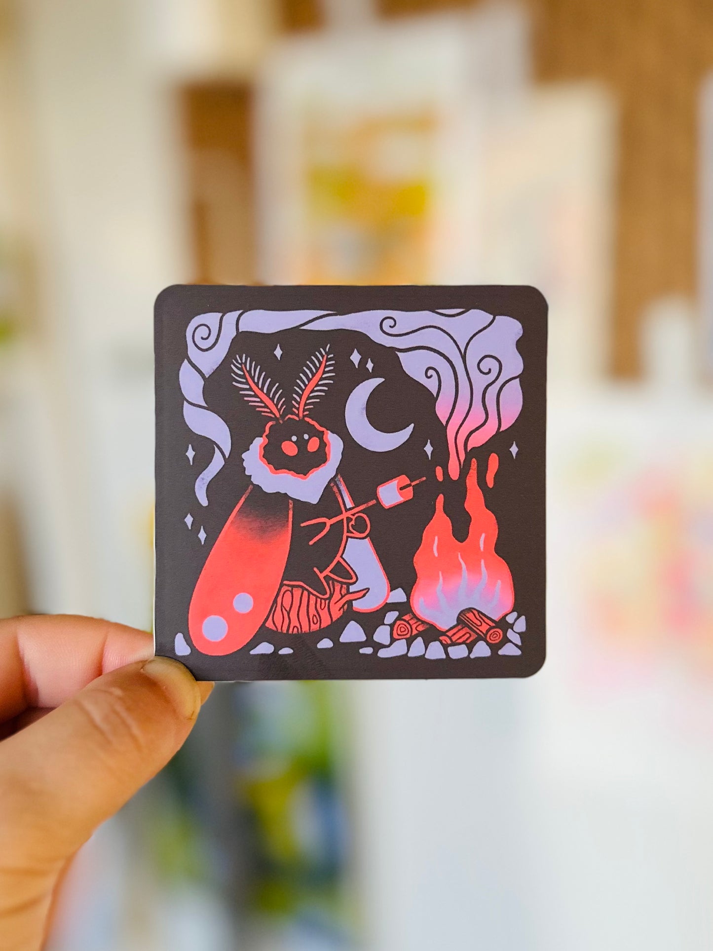 Mothman Camping Sticker