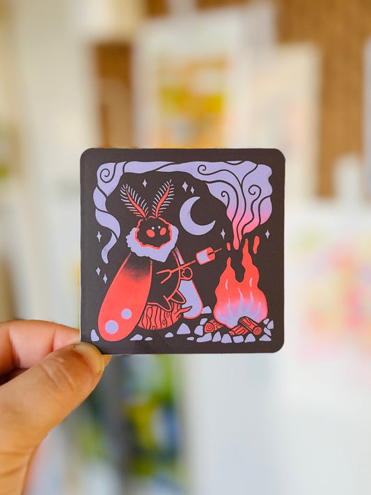 Mothman Camping Sticker
