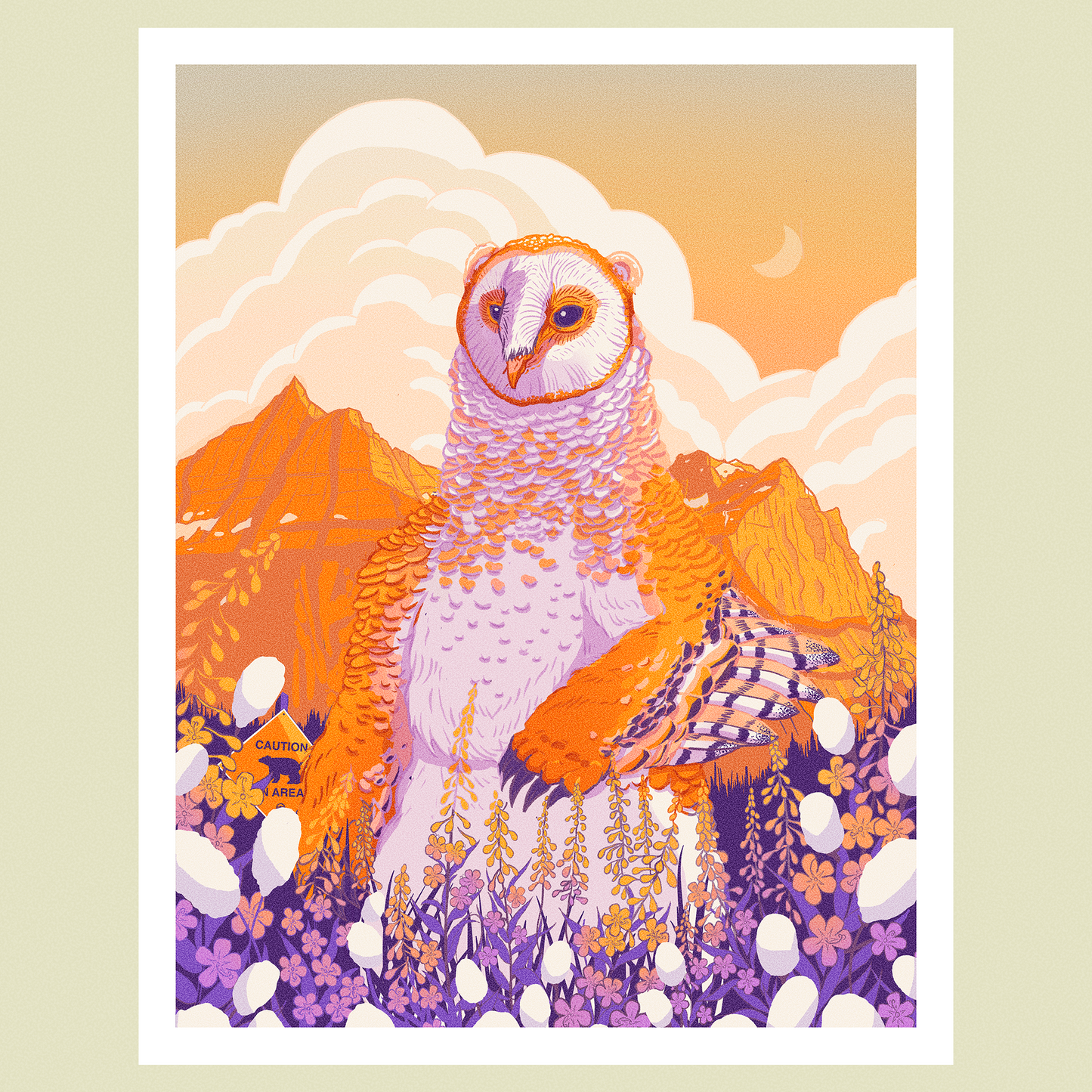 Owlbear in Glacier Print