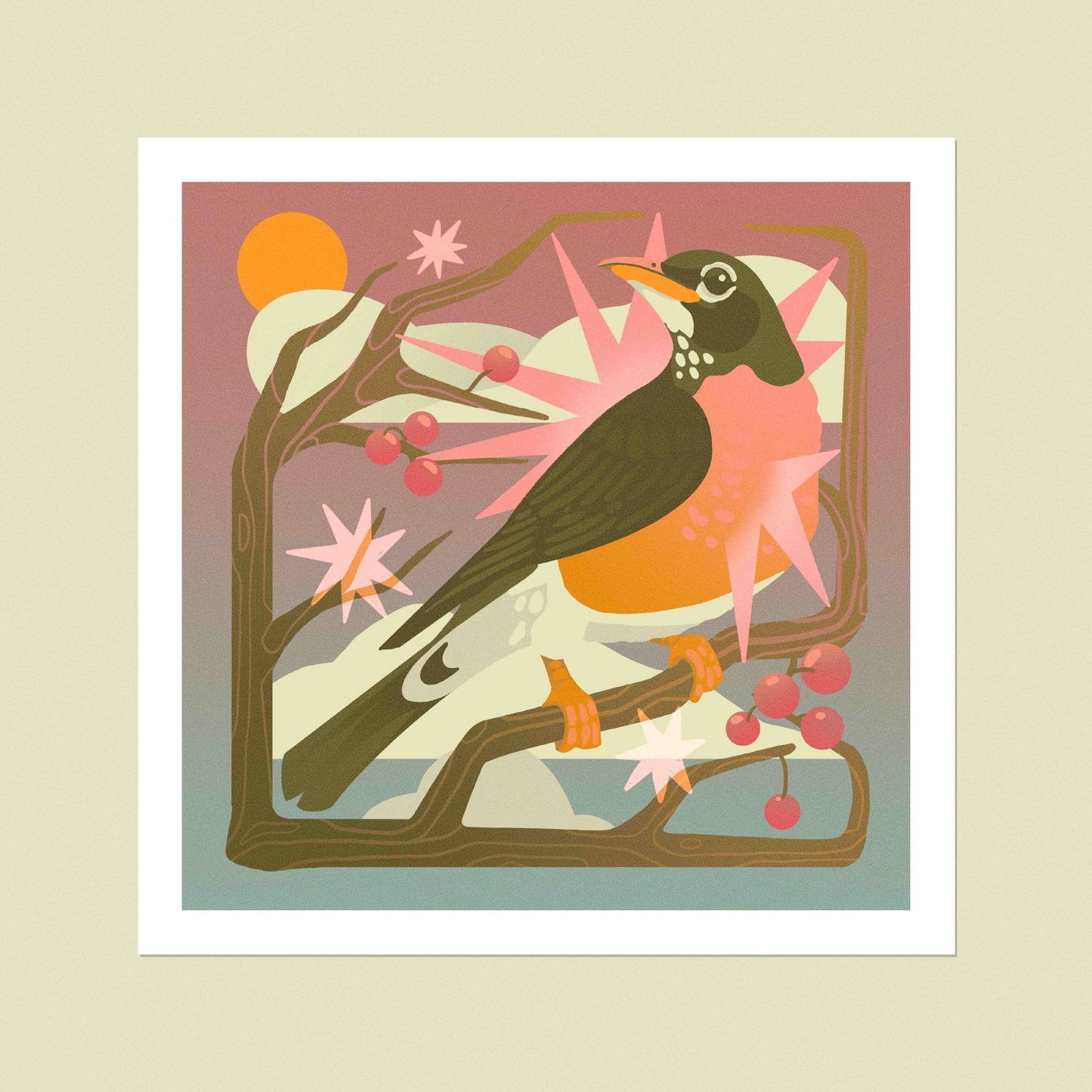 Robin Shimmer Print