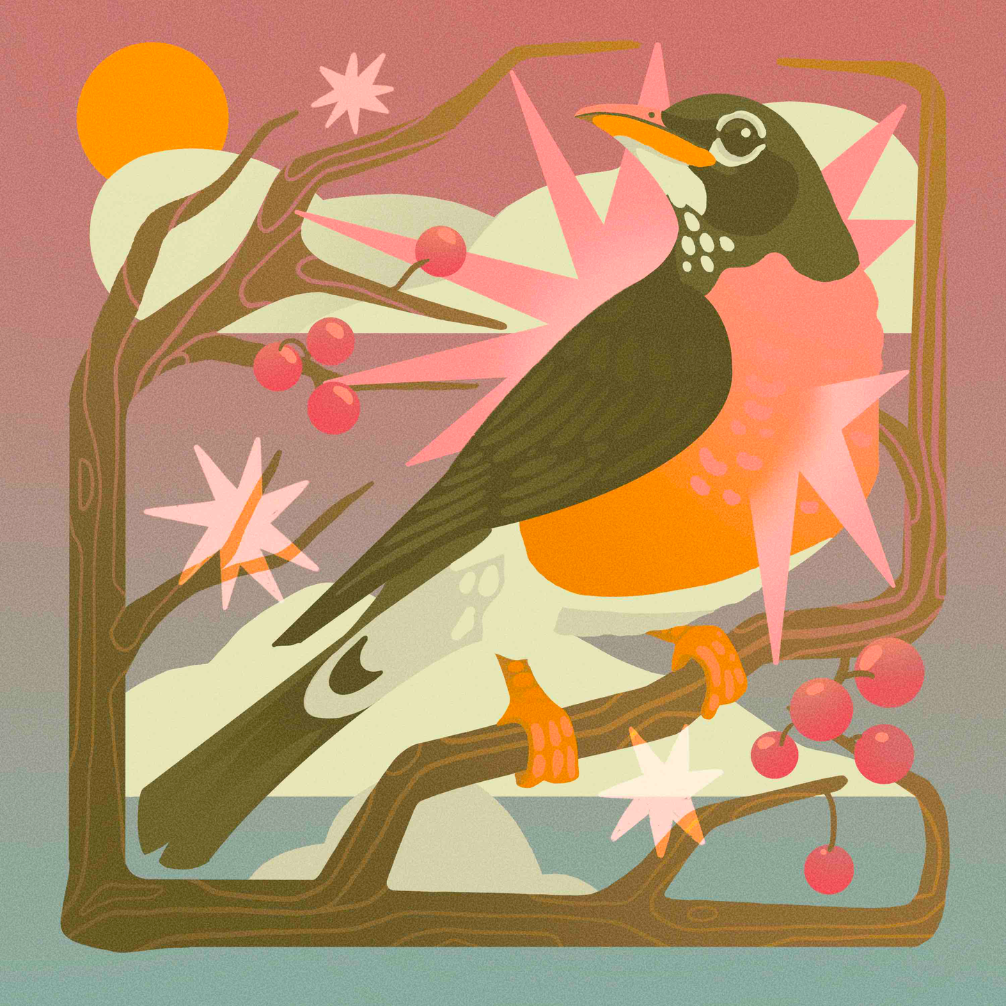 Robin Shimmer Print