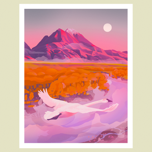 Swan in Paradise (Limited Edition) Print