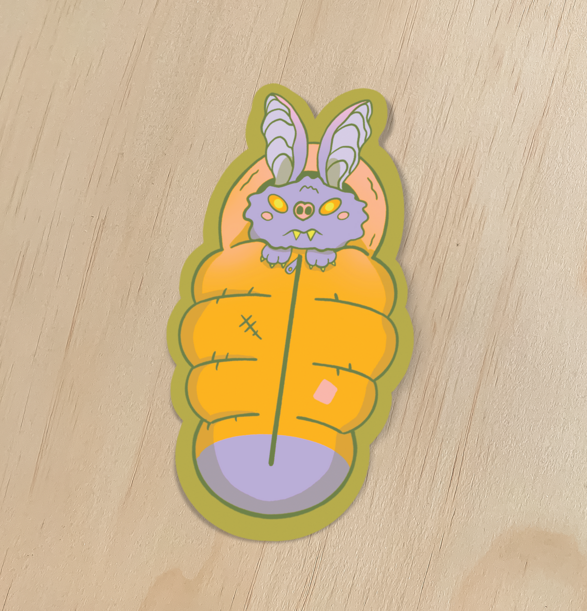 Batsquatch Sleeping Bag Sticker