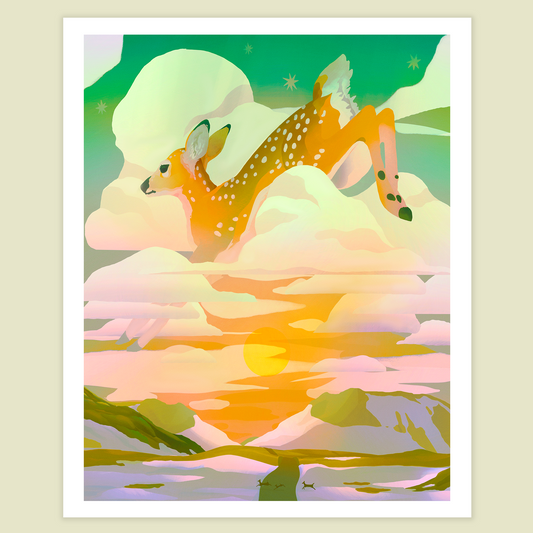 Deer Crossing Print
