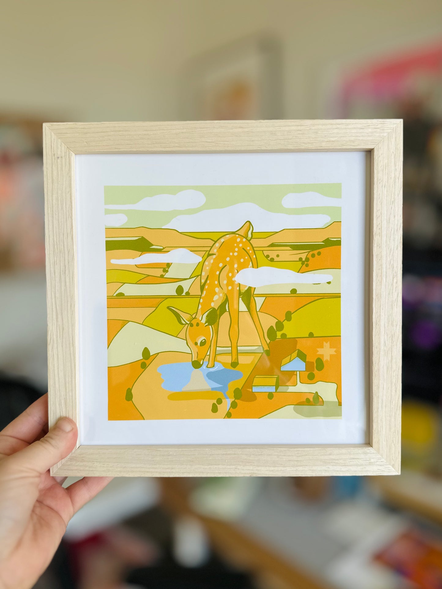 Deer in the Fields Print