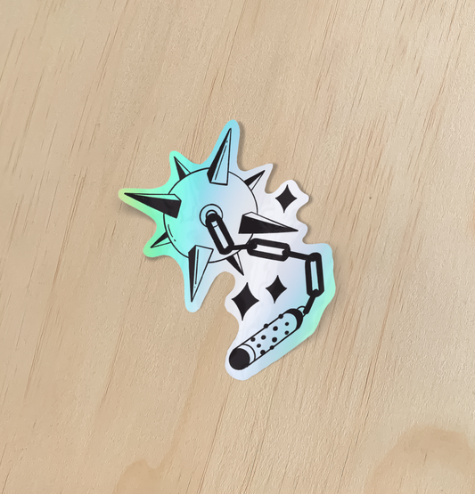 Holographic Flail Sticker