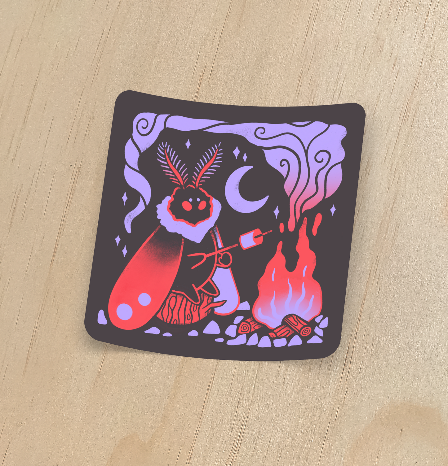 Mothman Camping Sticker
