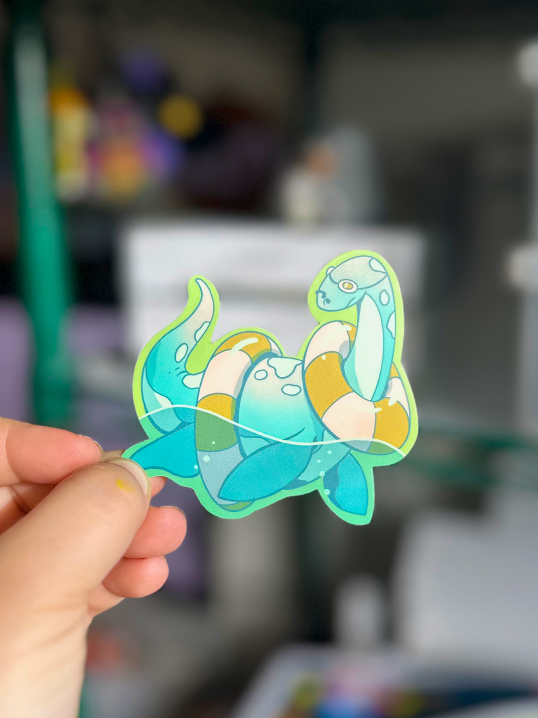 Nessie at Summer Camp Sticker