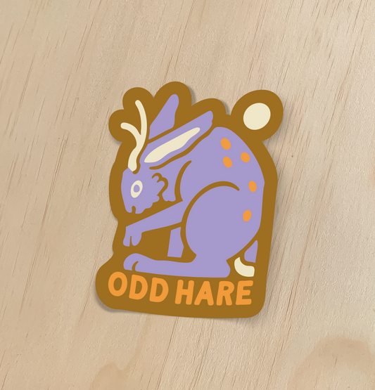 Odd Hare Jackalope Sticker