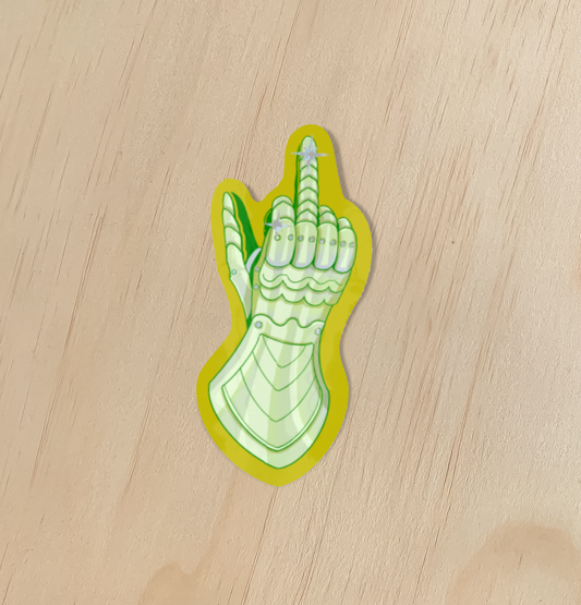 Rude Gauntlet Holographic Sticker