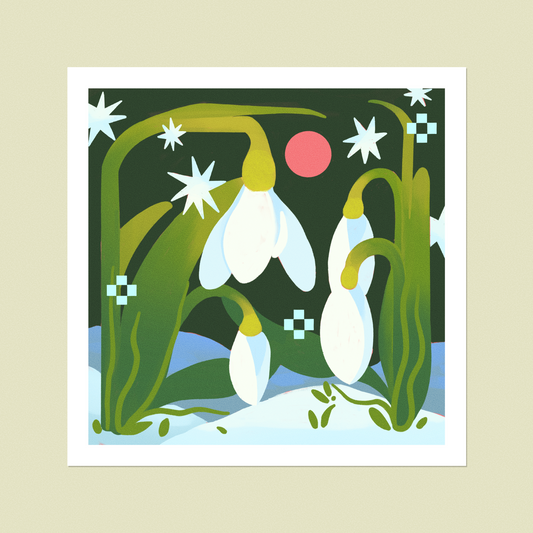 Snowdrops in Spring Print