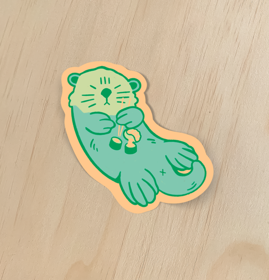 Sushi Otter Sticker