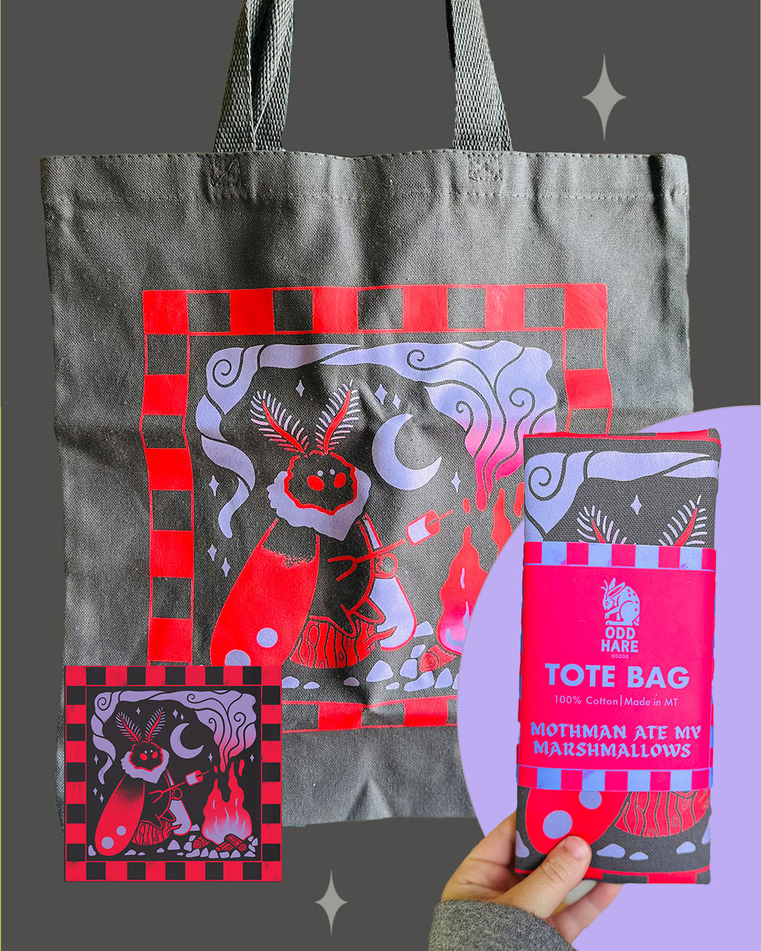 Tote Bag: Mothman Ate My Marshmallow