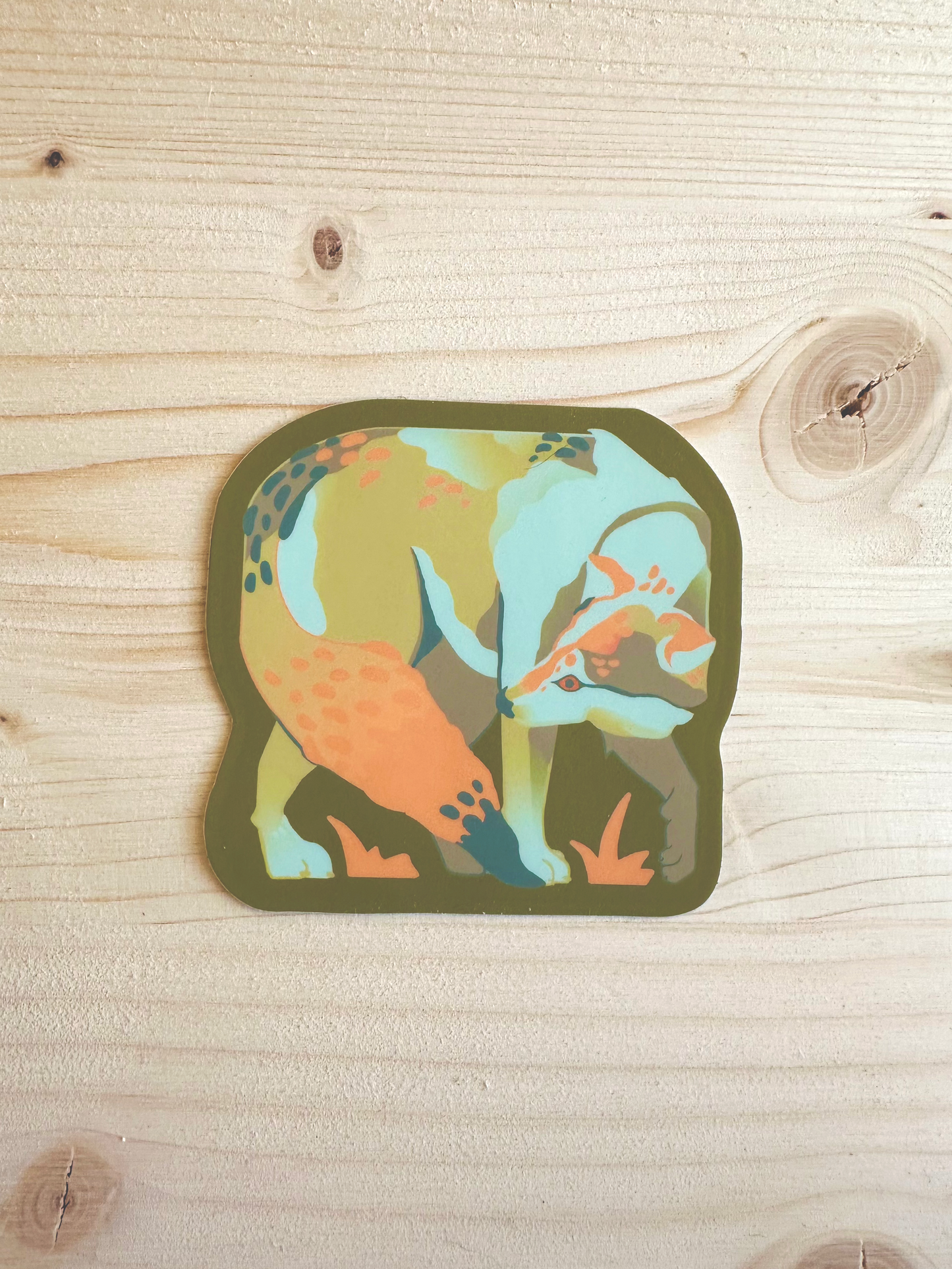 Sunrise Wolf Sticker