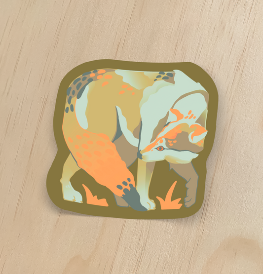 Sunrise Wolf Sticker